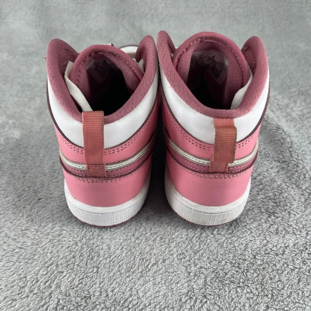 Nike Air Jordan 1 Shoes Kids 3Y Mid Valentines Day Sneakers DQ8424-616 - Picture 4 of 10